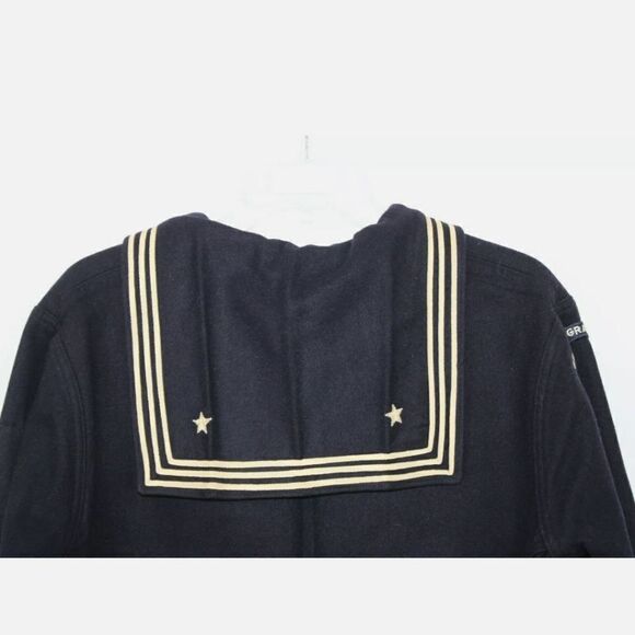 U.S.S. U.S. GRANT NAVY WOOL MALE ENLISTED SERVICE DRESS UNIFORM - Picture 6 of 6